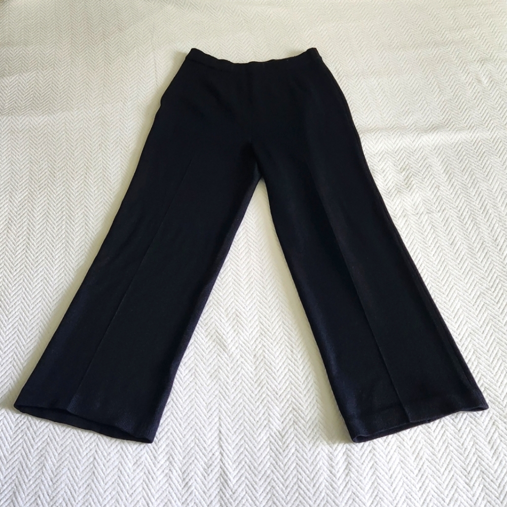 St.John Black Wide Leg Pants